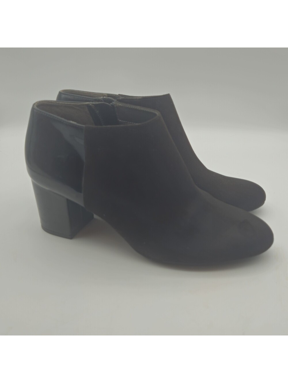Lifestrides Soft System Ladies 10M Faux Suede/Leather Boots Heel 2.75"